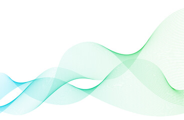 ウェーブ・曲線のベクターイラスト背景 水色 グリーン シンプル 波 