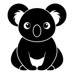Minimalist Koala Silhouette Vector Art