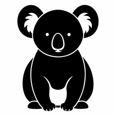 Minimalist Koala Silhouette Vector Art