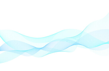 ウェーブ・曲線のベクターイラスト背景 水色 グリーン シンプル 波 