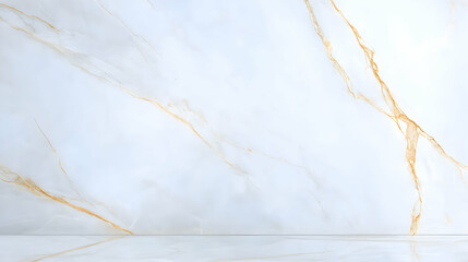 Obraz premium White Marble Texture with Gold Veins Background