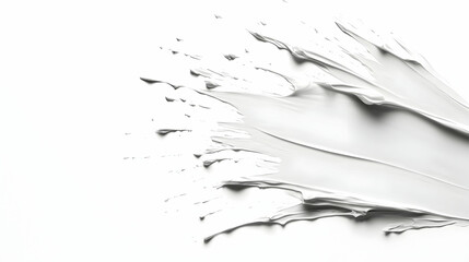 White Paint Splash on White Background