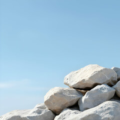 White Rocks Against Blue Sky