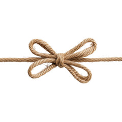 Obraz premium Decorative Bow Shaped Rope Knot Forming Abstract Crafted Texture for Creative Design