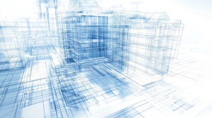 Obraz premium Architectural Design Cityscape - Building Sketching