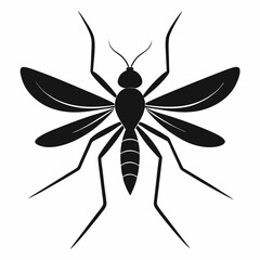 Minimalist Mosquito Silhouette Vector