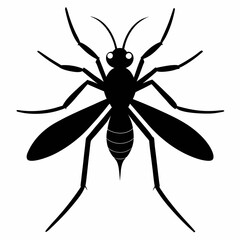Minimalist Mosquito Silhouette Vector