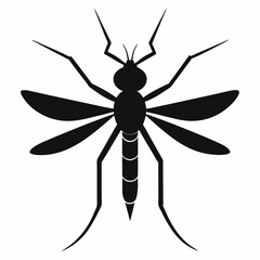 Minimalist Mosquito Silhouette Vector