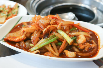 stir fried squid or stir fried spicy squid with onion