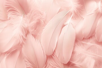Fototapeta premium Soft Pink Feathers Background Texture Delicate and Elegant Design
