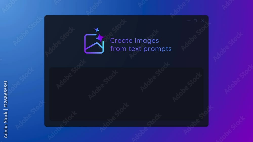 Aufkleber Generate image with artificial intelligence generative AI user interface application create graphic art from text prompt button form