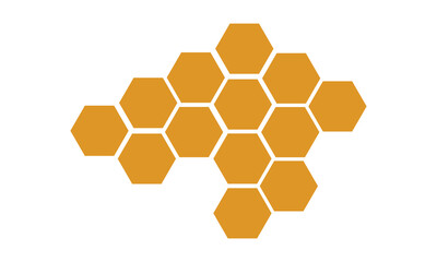 Honeycomb bee icon on white background. honeycomb icon for your web site design, logo, app, UI. flat style. honey comb sign.  Vector Illustration .