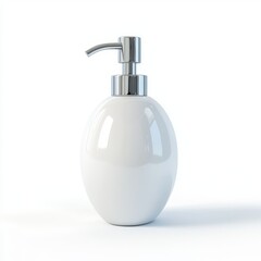 a soap dispenser with a pump isolated on white background