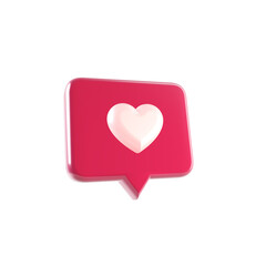 3D Illustration of Like or Love Icon