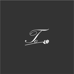 Initial TO art illustration flower design creative