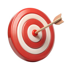 Red and White Target with Arrow Centered