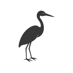 Egret Silhouette Vector – Ideal for Branding & Nature Art.