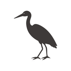 Egret Silhouette Vector – Ideal for Branding & Nature Art.