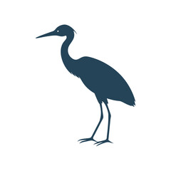 Egret Silhouette Vector – Ideal for Branding & Nature Art.