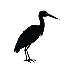 Egret Silhouette Vector – Ideal for Branding & Nature Art.
