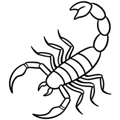 Minimalist Scorpion Line Art