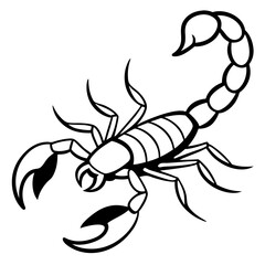 Minimalist Scorpion Line Art