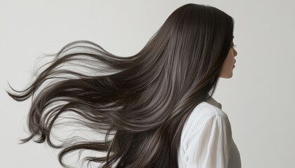 Naklejka premium woman with long hair
