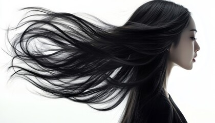 woman with long hair