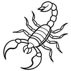 Minimalist Scorpion Line Art