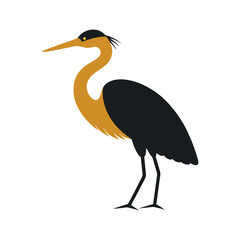 Egret Silhouette Vector – Ideal for Branding & Nature Art.