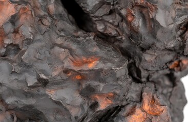 Close up of Dark Grey and Orange Rock Texture Background Image Abstract Stone Surface