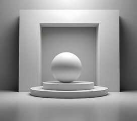 Fototapeta premium 3d render of an empty room