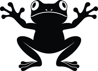 Frog logo. Abstract frog on white background