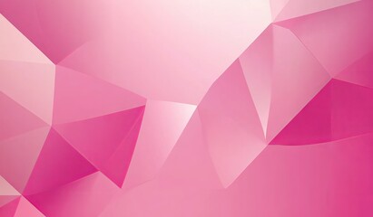 Pink gradient background with low-poly shapes, vector illustration, flat design, simple shapes, pink color palette, minimalist style, no shadows, no gradients, no textures, vector graphics