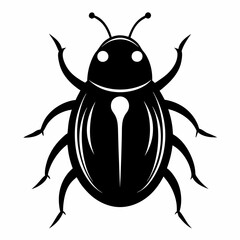 Minimalist Sea Ladybug Silhouette Vector
