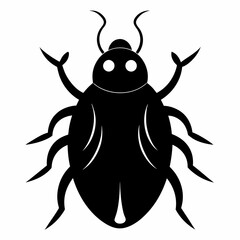 Minimalist Sea Ladybug Silhouette Vector