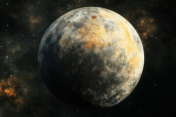 Obraz premium Beautiful view of a distant celestial body in the vastness of space during nighttime