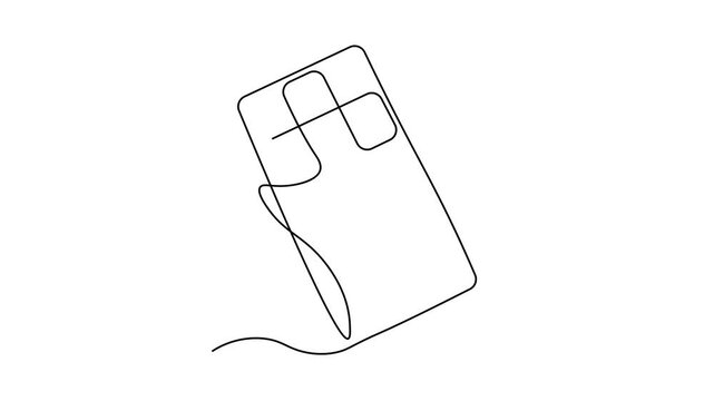 Abstract chocolate wrapped, Self drawing animation one continuous line draw, logo