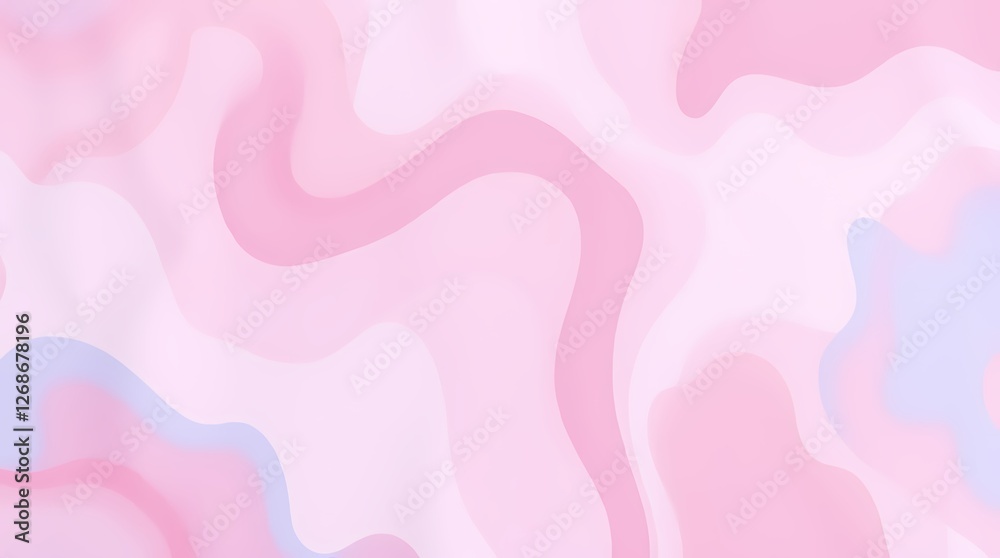 Poster soft pink abstract background with gentle curves and fluid shapes for creative design projects. gene