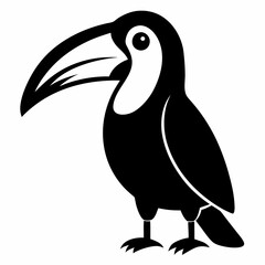 Minimalist Toucan Silhouette Vector