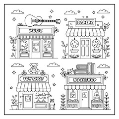 Little Store Bold & Easy Coloring Book For Kids and Adults