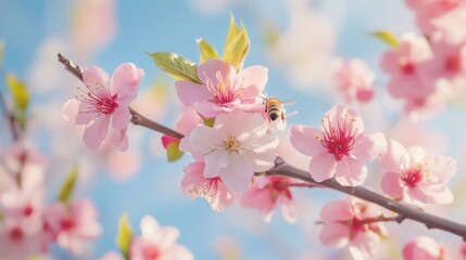 Fototapeta premium pink cherry blossom