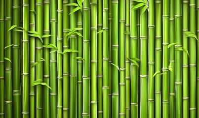 A vibrant green bamboo background with detailed textures, perfect for creating an elegant and exotic Asian-inspired setting for product photography. The bamboo stalks form the bamboo forest background