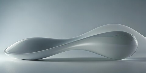 Abstract White Sculptural Form