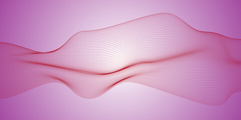 Abstract Red Mesh Wave Against Gradient Purple Background