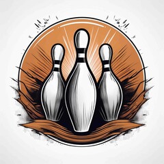 bowling logo unique exclusive elegant professional