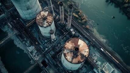 The factory emitted toxic fumes, contributing significantly to pollution and harming the surrounding environment and community.