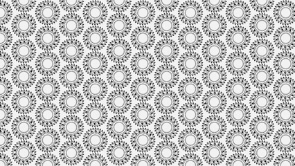 Seamless mandala design pattern black 01