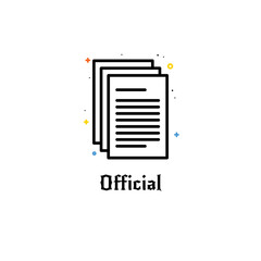 Official work vector illustration