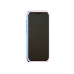 3D Illustration of Blank Screen Mobile Phone Icon